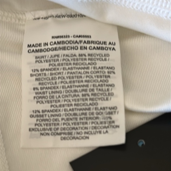 NWT Women’s Nike Dri-Fit White Polyester & Spandex Golf Tennis’s Skort Size M - Picture 8 of 8